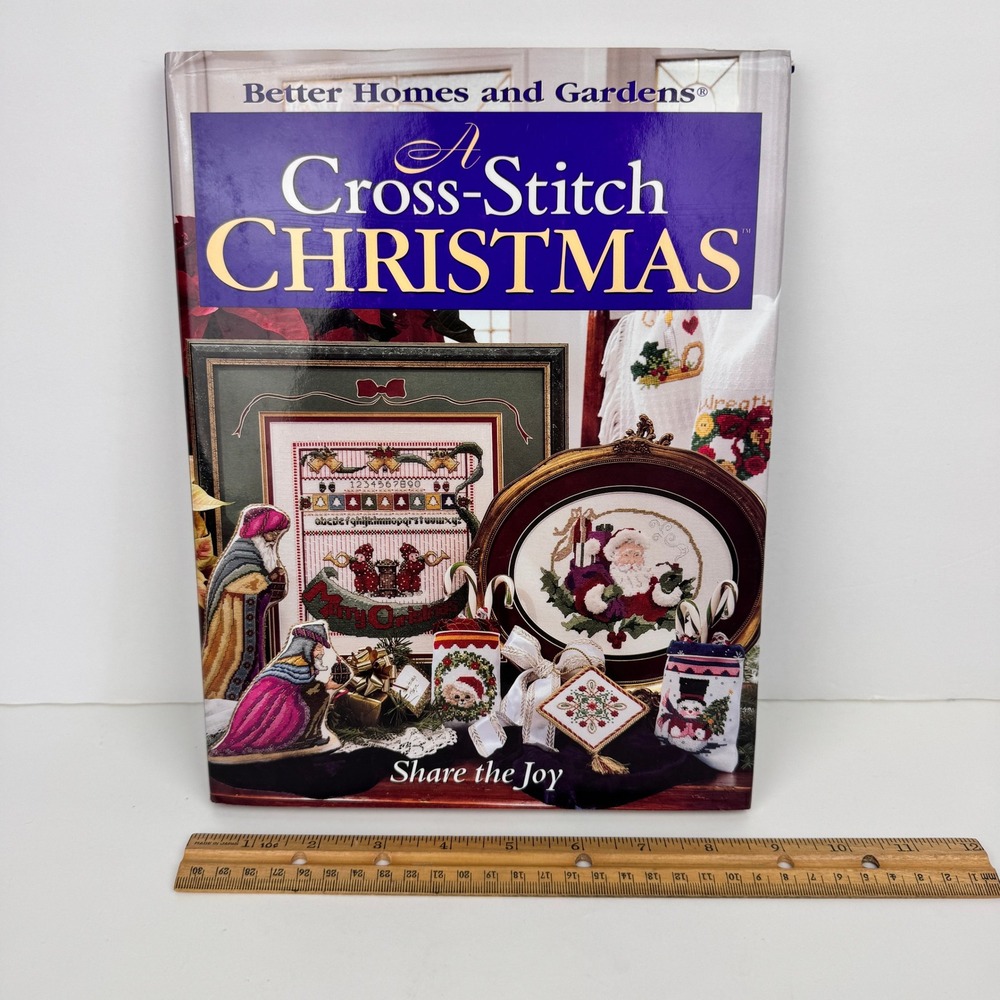 Vtg 1997 Better Homes Gardens Cross Stitch Christmas Share the Joy Book